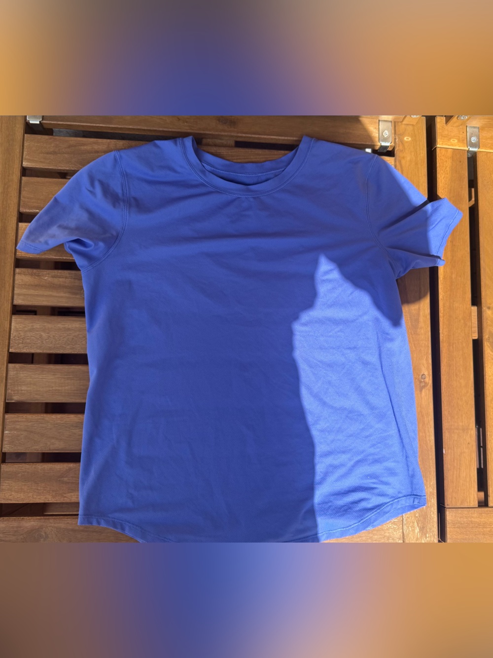 lululemon athletica Blue Short-Sleeve Tank Top